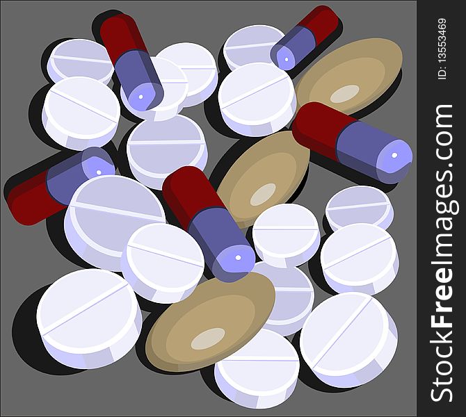 Pills set  in color 01