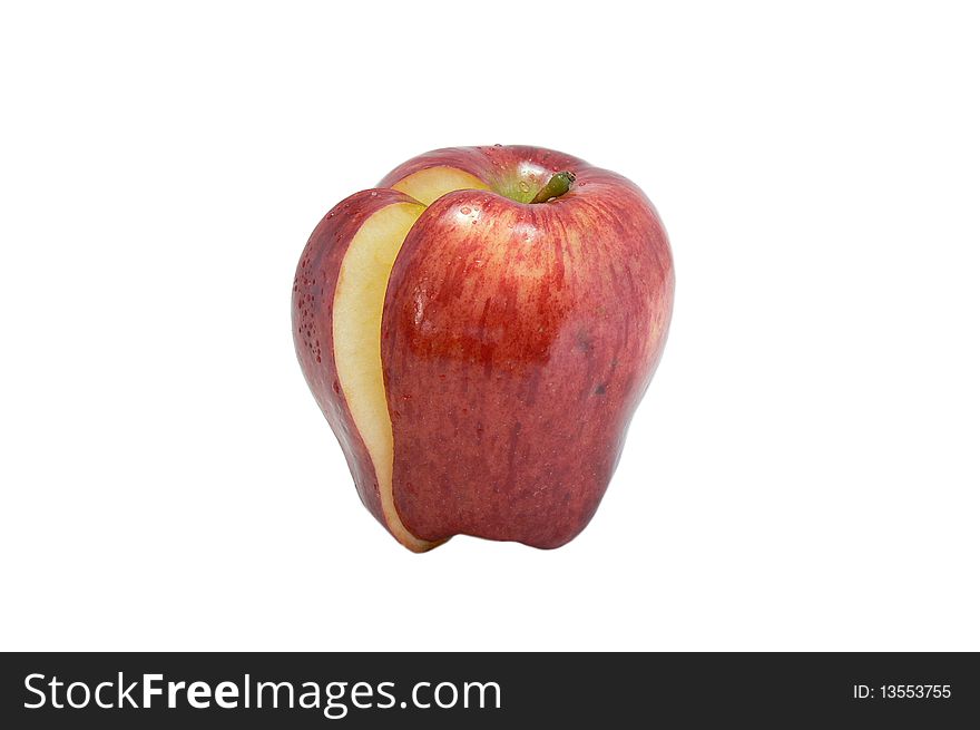 An apple isolated on the white background