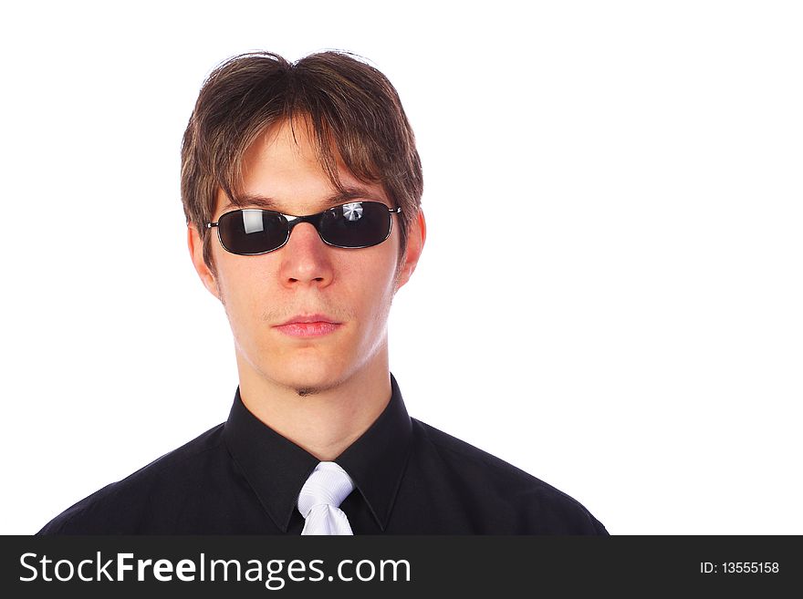 Portrait of an elegant young businessman, isolated on white. Portrait of an elegant young businessman, isolated on white