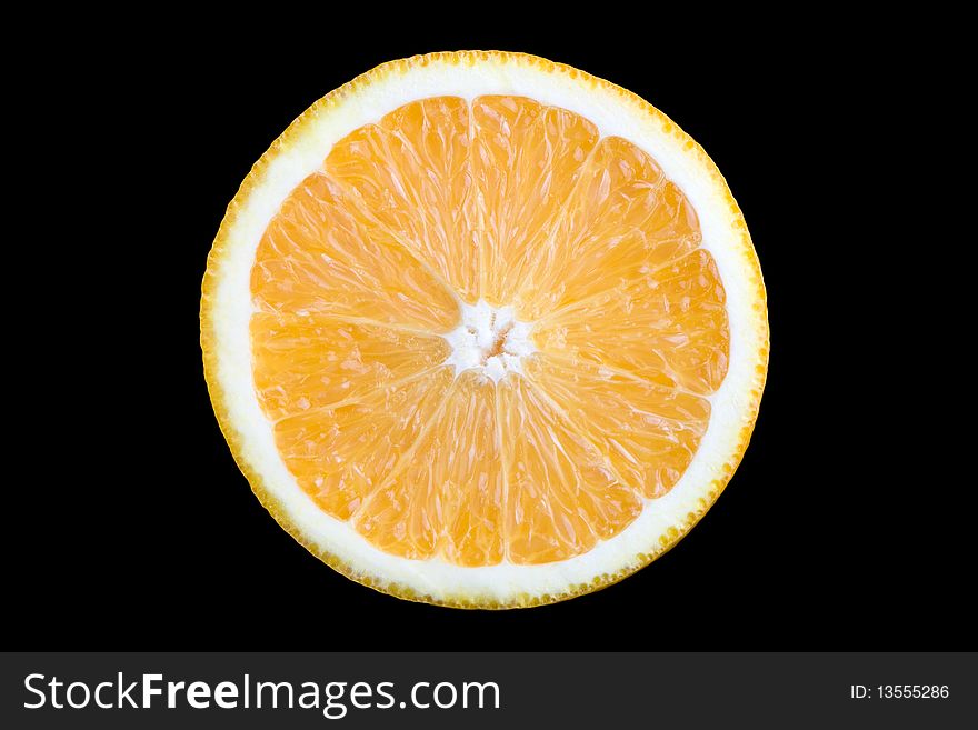 Orange isolated over black background