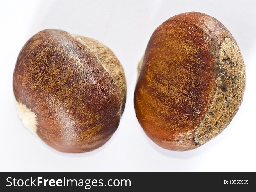 Closeup of Chestnuts showing natural textures