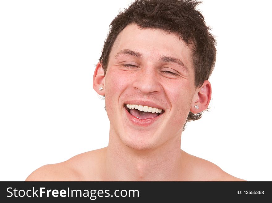 Young Smiling Man Isolated Portrait