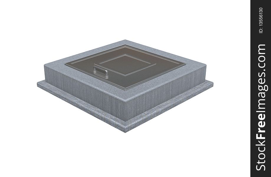 3d image of a manhole