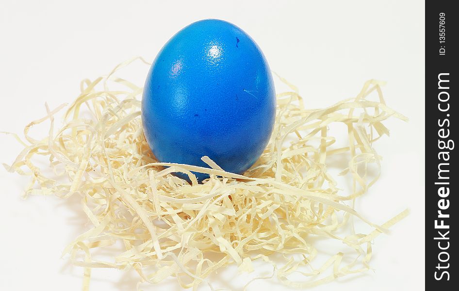 A chocolate ceaster blue eggs. A chocolate ceaster blue eggs