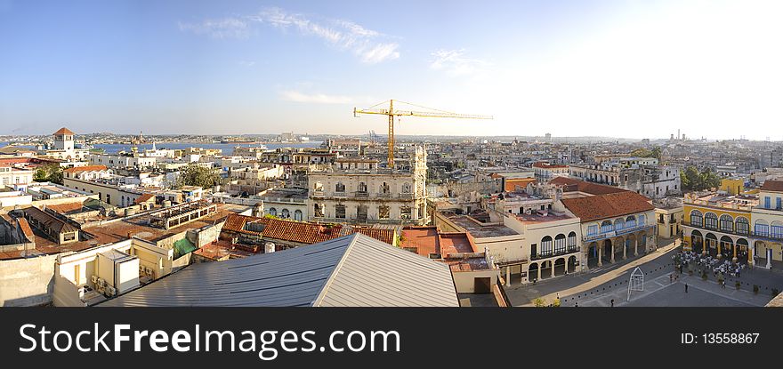 Panoramic view from Old Havana skyline