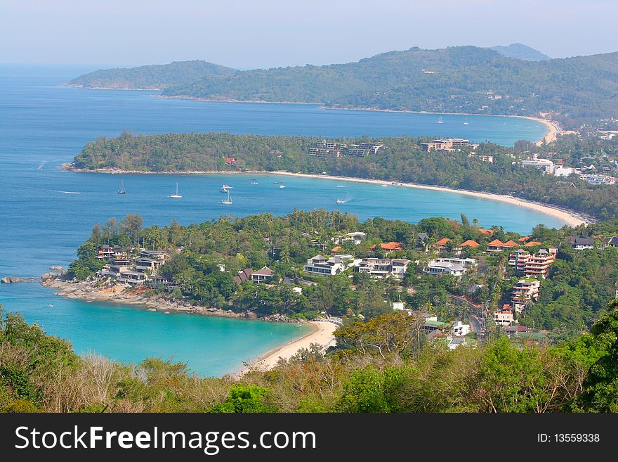 Coastline of the island in the south sea