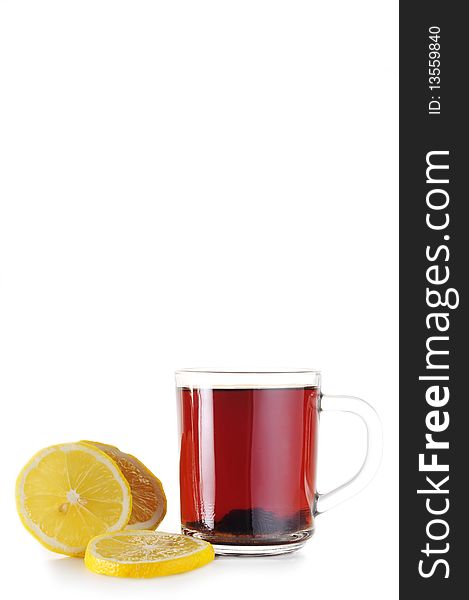 Cup of tea and  lemon