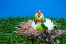 Big Hen On Cress Royalty Free Stock Photos Big Hen On Cress Royalty Free Stock Photos
