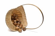 A Basket With Hazelnuts. Stock Photos A Basket With Hazelnuts. Stock Photos