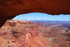 Mesa Arch View In Canyonlands National Park Royalty Free Stock Photo