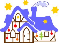 Fabulous New Year House Royalty Free Stock Photos