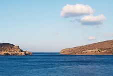 View Of Spinalonga Island In Crete. Stock Images