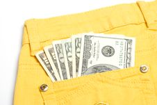 Money In The Pocket Royalty Free Stock Photo