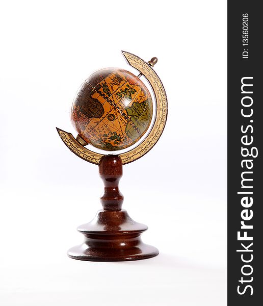 Earth Globe over white background. Sphere object