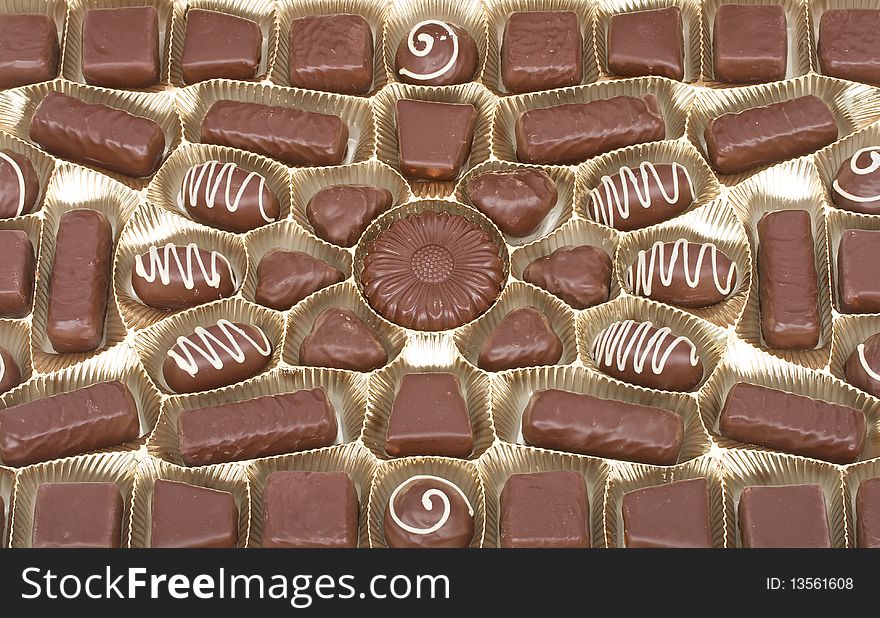 Close-up set of chocolate