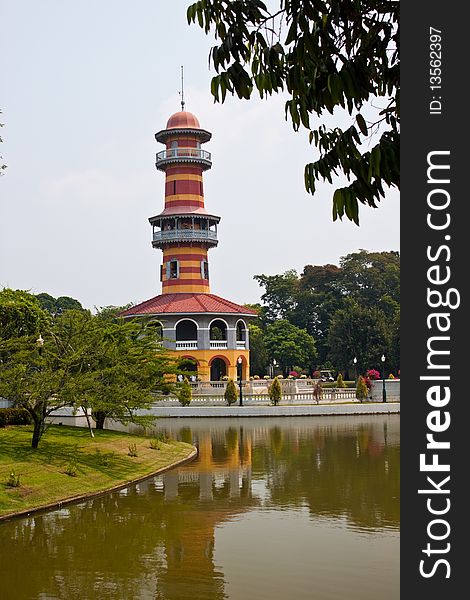 The observatory near river and garden