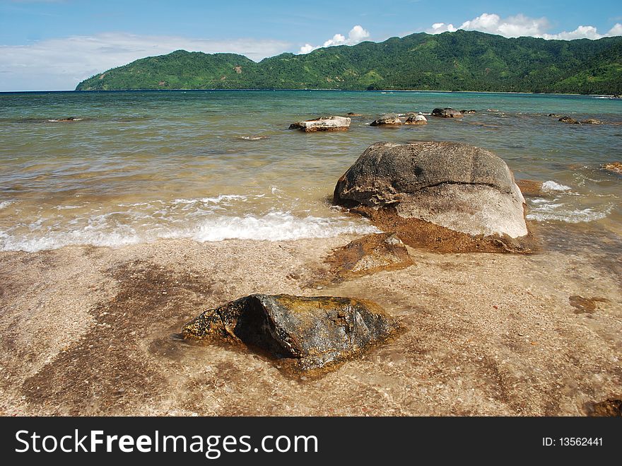 Rocks on a Serene Beach