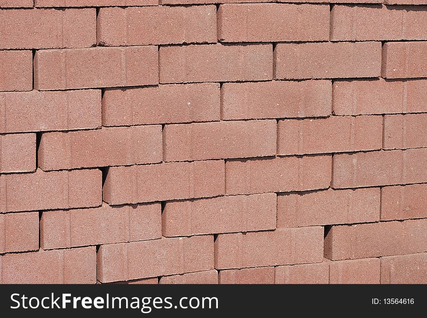 Brown bricks for house construction. Brown bricks for house construction