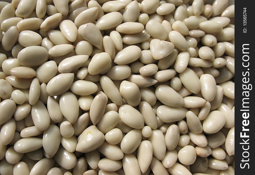 Background: sunflower seeds in the yogurt glaze. Macro