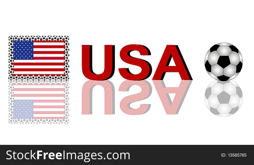 Illustration of a flag - Soccer USA