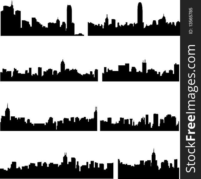 The high-rise buildings in Chinese HongKong Well-known cities. The high-rise buildings in Chinese HongKong Well-known cities