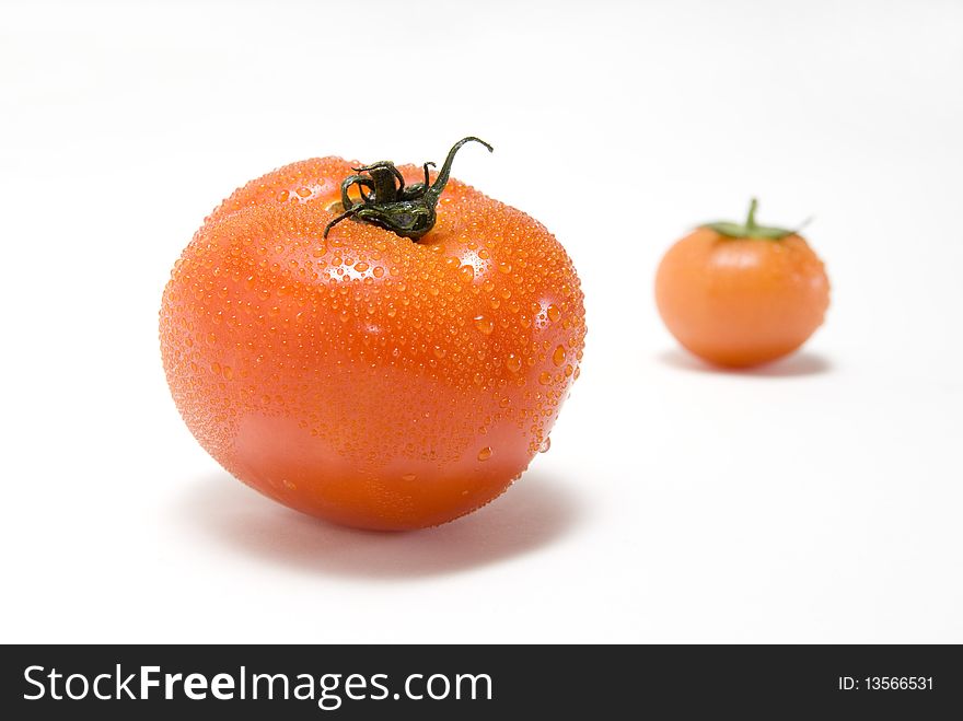 The big and small fresh tomato