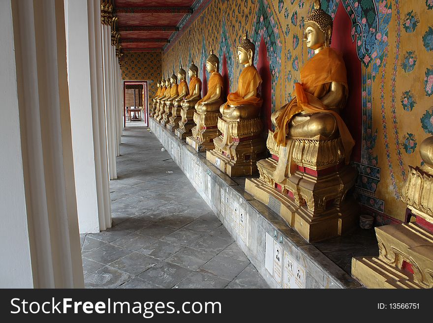 Figure of Buddha at grand palace in Bangkok, Thailand. Figure of Buddha at grand palace in Bangkok, Thailand