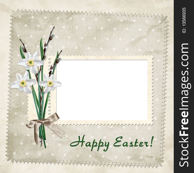 Easter Card For The Holiday With Egg