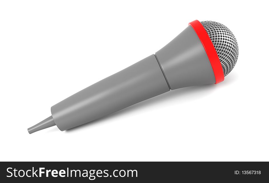 Microphone isolated on white background