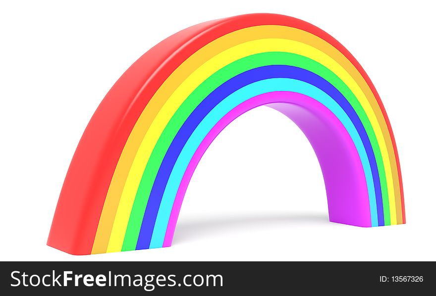 Rainbow isolated on white background