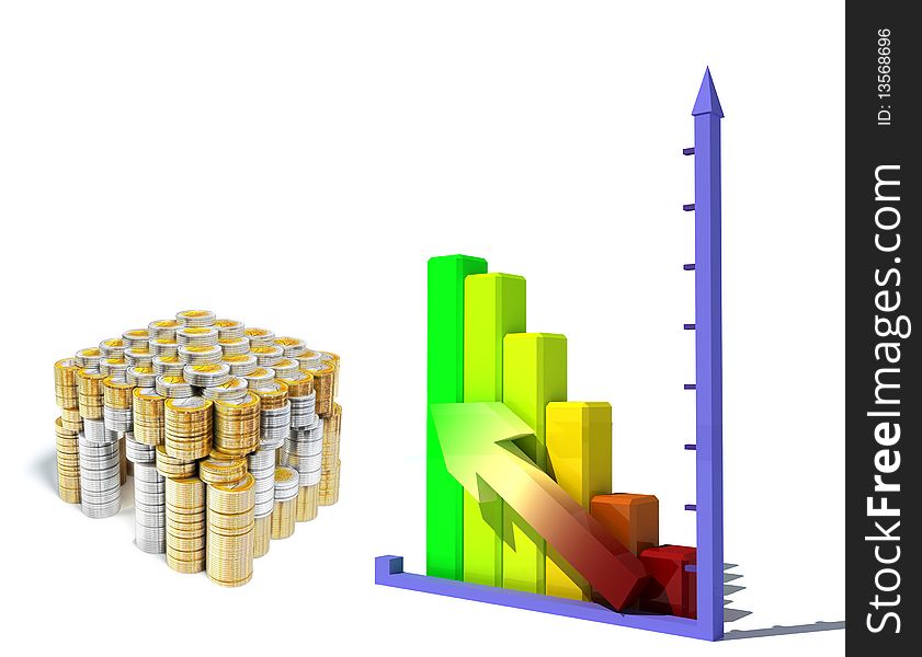 Business Chart On White Background