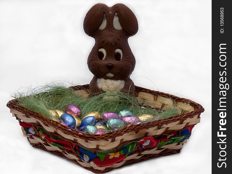 A basket full of chocolates. A basket full of chocolates
