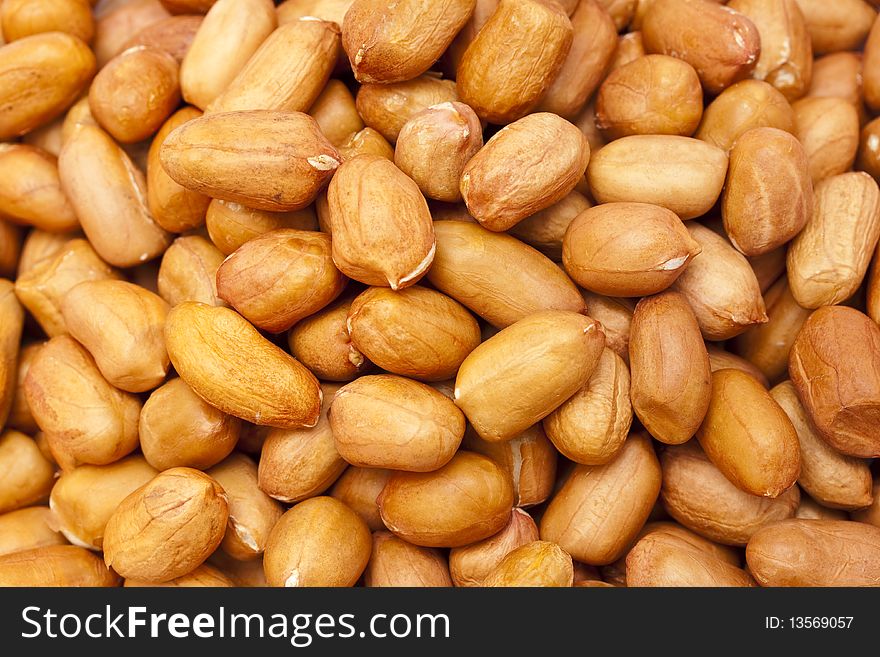 Medium wide shot of peanuts. Medium wide shot of peanuts