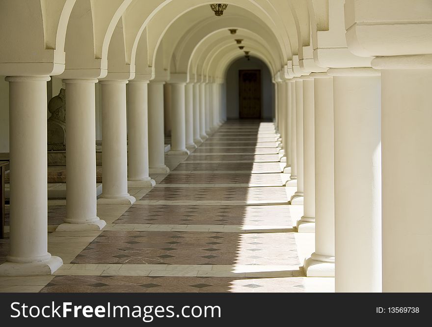 Columns At A Mountain Monastery