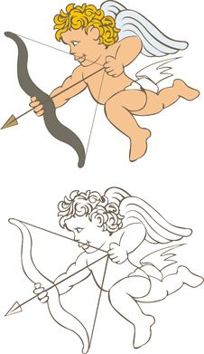 Two Cupids Royalty Free Stock Images Two Cupids Royalty Free Stock Images