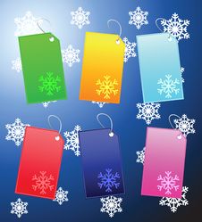 Multi Color Label XMAS Stock Photo