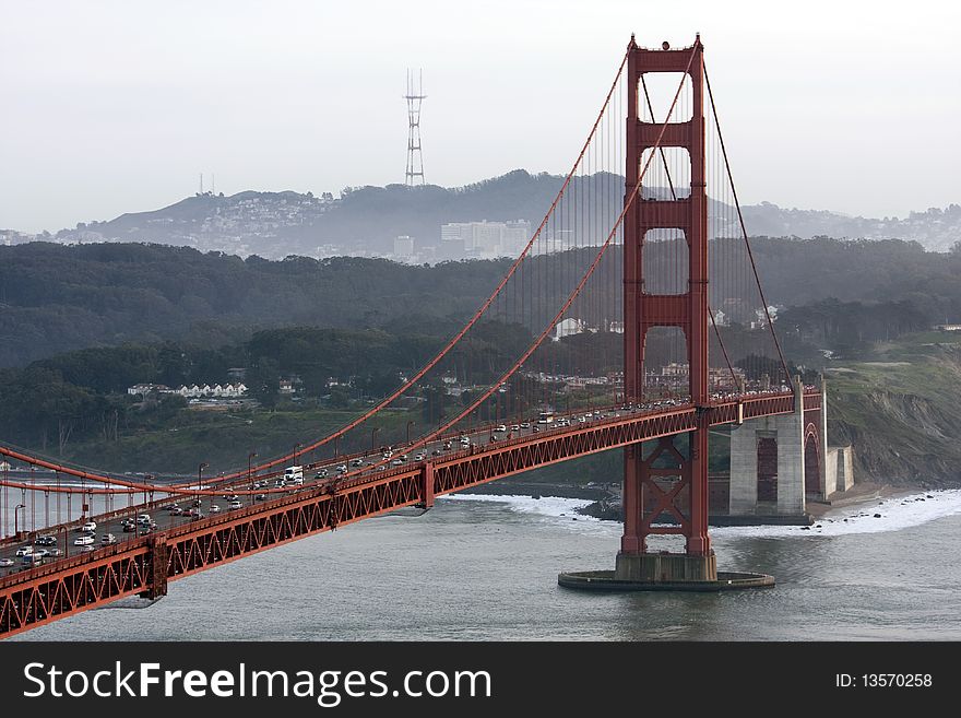San Francisco Golden Gate Bridge at sunset