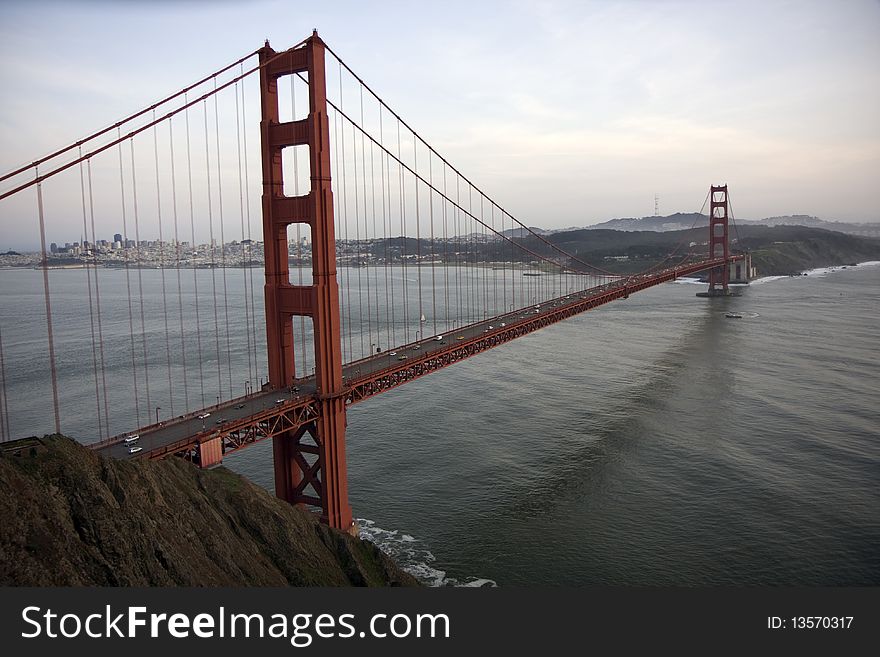 San Francisco Golden Gate Bridge at sunset