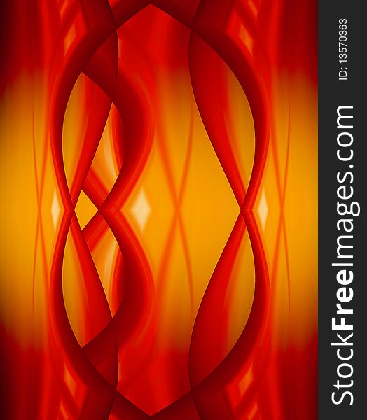 Orange and red wave background. Abstract illustration. Fire concept. Orange and red wave background. Abstract illustration. Fire concept