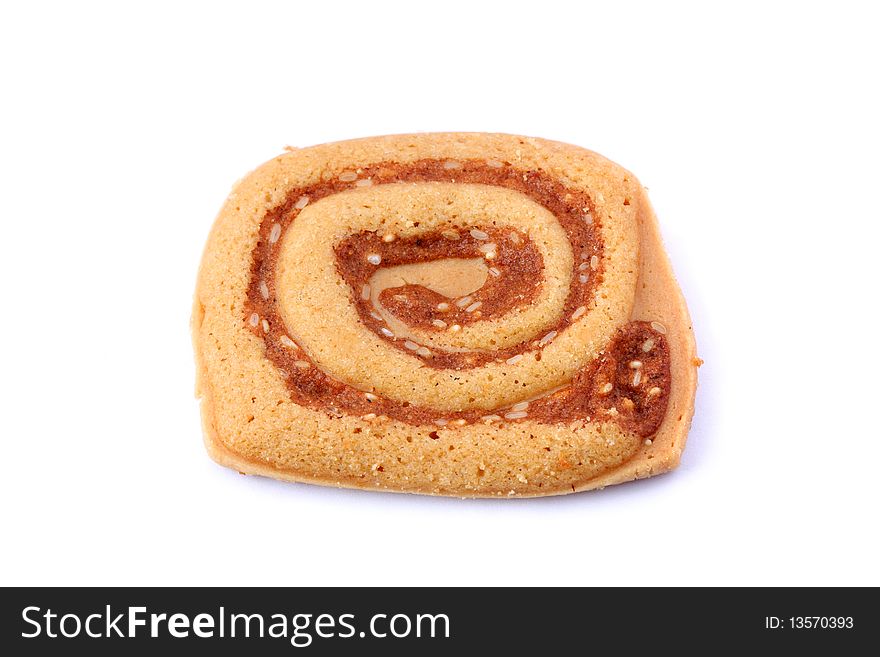 A piece of chit so pan biscuit isolated on white background.