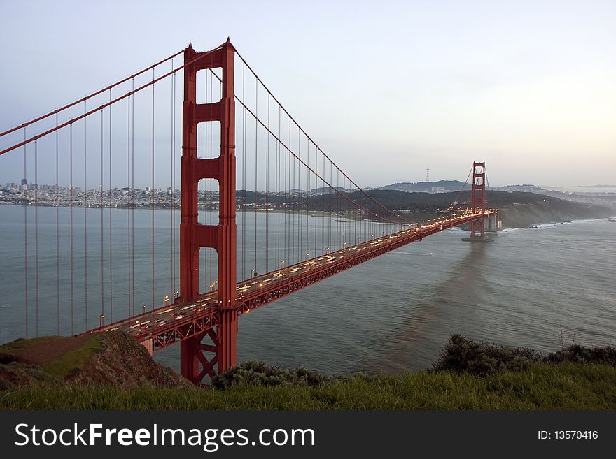 San Francisco Golden Gate Bridge at sunset