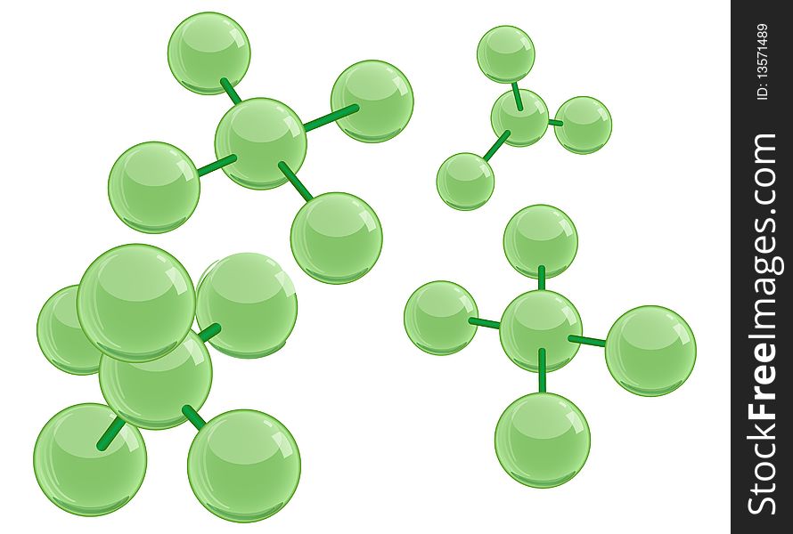 Vector molecules, different structures, no transparency, AI8 compatible illustration. Vector molecules, different structures, no transparency, AI8 compatible illustration