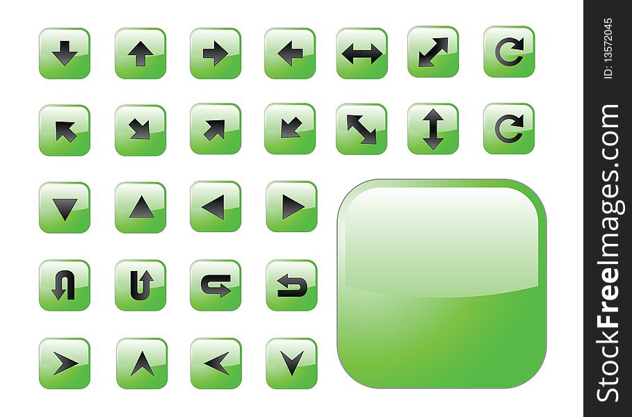 Arrow Green Buttons