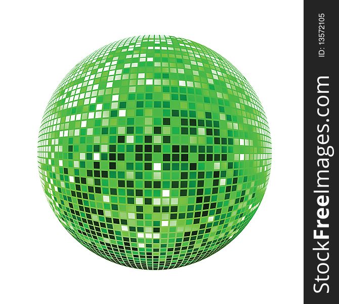 Disco sphere green