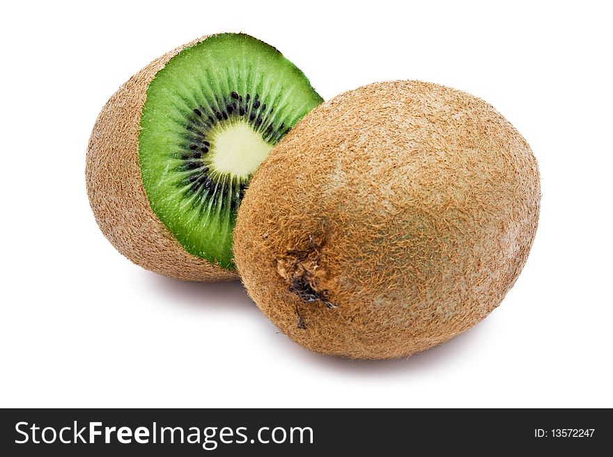 Fresh Kiwi isolated on white background