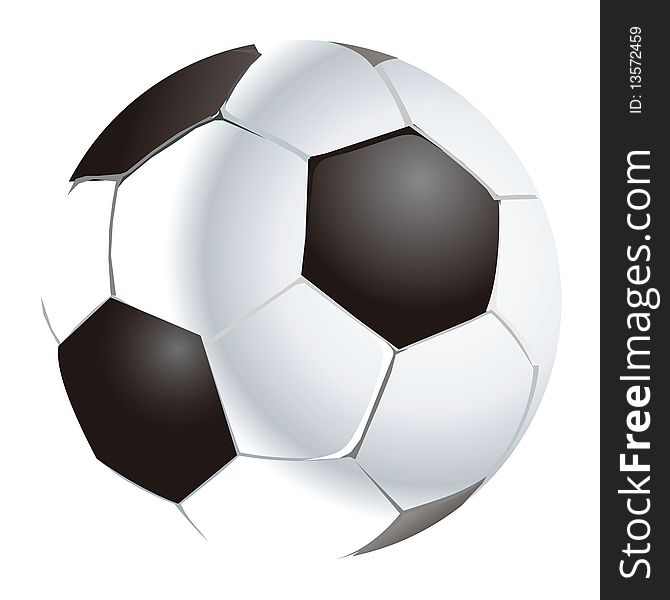 Isolated Soccer Ball. Vector EPS