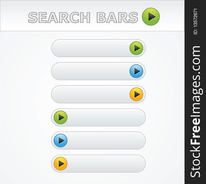 Six Search Bars. Vector EPS