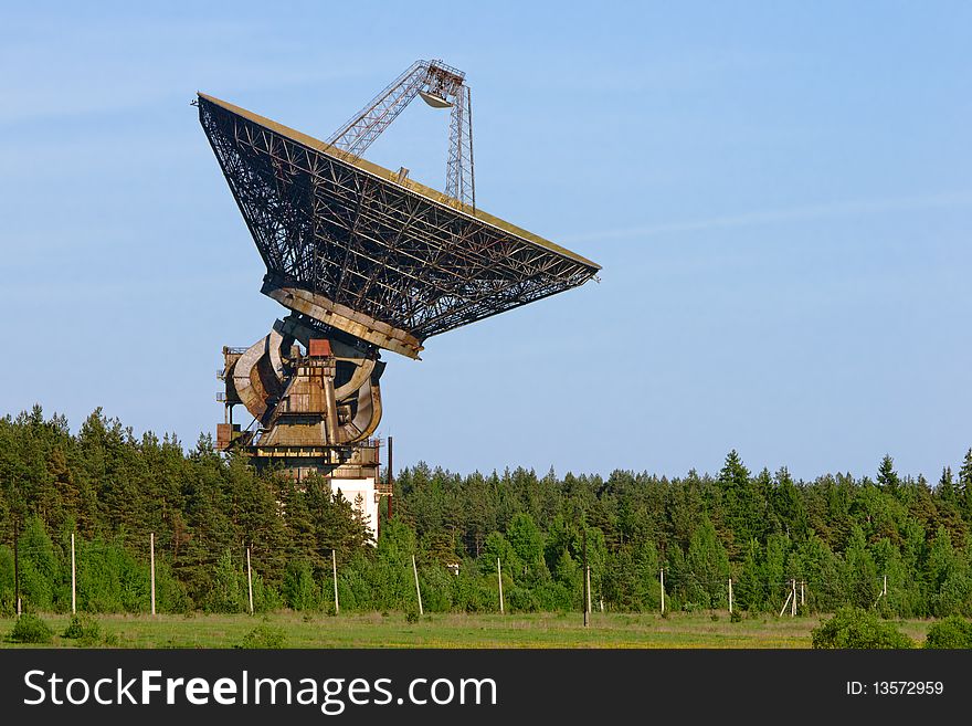 Huge space communication radar at Kolyazino, Moscow, Russia. Huge space communication radar at Kolyazino, Moscow, Russia