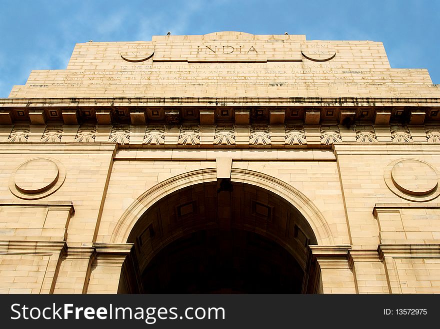 Front of the India Gate Monument, New Delhi, India