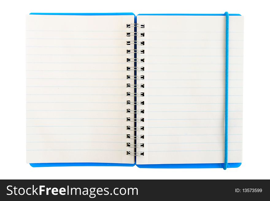 Notebook on a white background